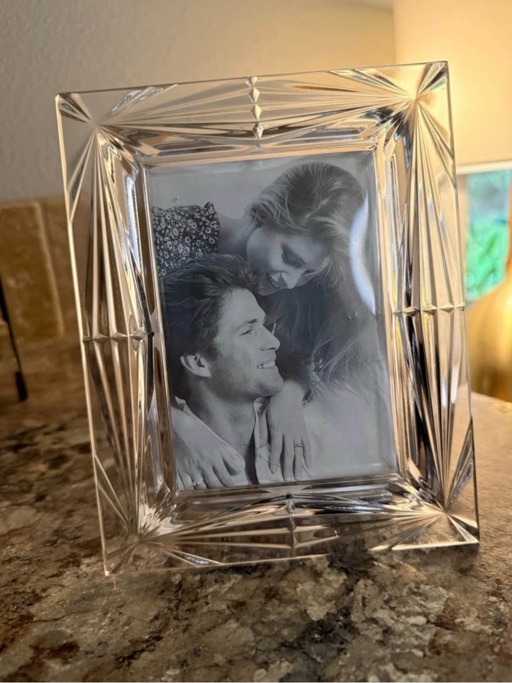 Beautiful Art Deco Mikasa
Austrian Crystal Holds 3.5 x4.5 Frame Neoclassic